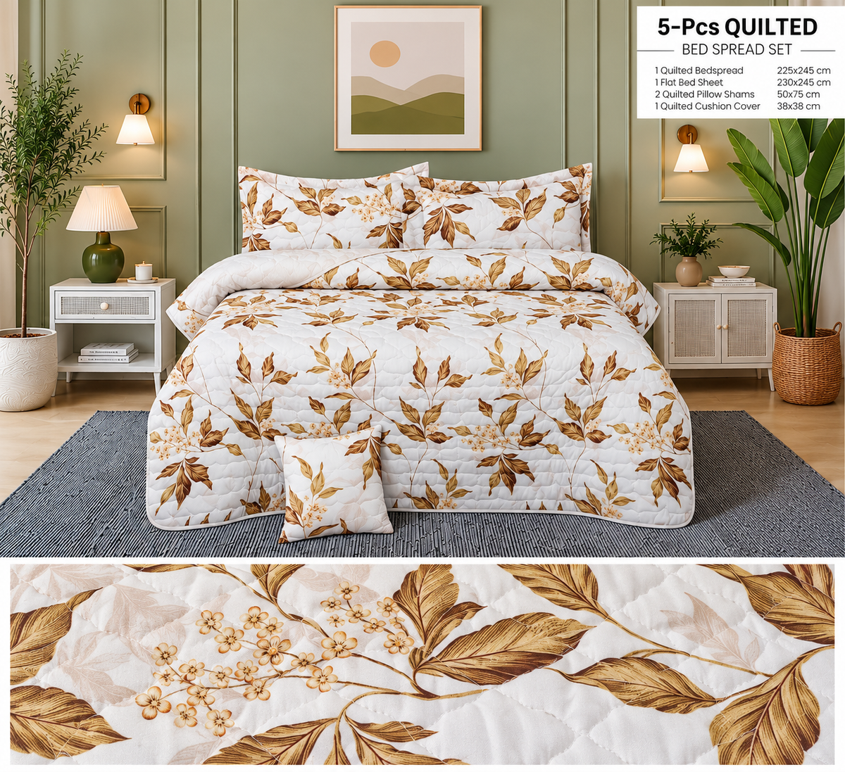 Hafiz Bedding Store 5 PCs Comforter Set