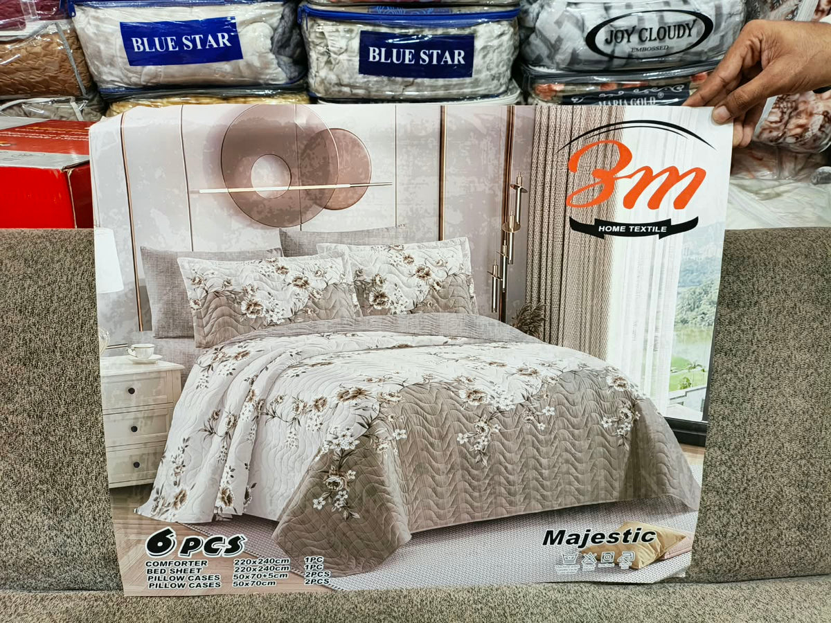 Skin White BM 6 PCs Comforter Set