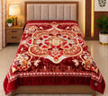 Maroon Floral Single Blanket