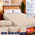 Quilted Chevron Cream Waterproof Mattress Cover