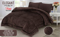 Brown Elegant Shaggy 4 PCs Razai Set