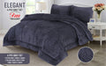 Charcoal Grey Elegant Shaggy 4 PCs Razai Set
