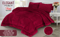 Maroon Elegant Shaggy 4 PCs Razai Set