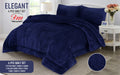 Navy Blue Elegant Shaggy 4 PCs Razai Set