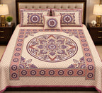 Pink Lavender Floral Alpha Mora Bedsheet - Hero