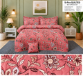 Blue Mocha Floral BBL 5 PCs Comforter Set by Hafiz Bedding Store