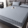 Plain fitted bedsheet - Light Grey - Double