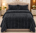 Charcoal Grey Plain Fleece 4 PCs Set