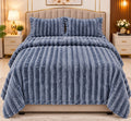 Dusty Blue Plain Fleece 4 PCs Set