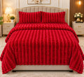 Red Plain Fleece 4 PCs Set